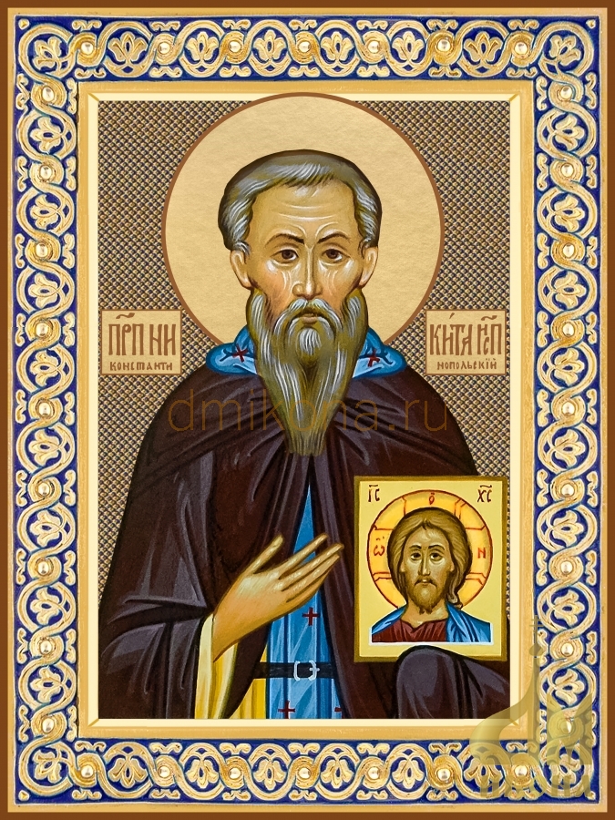 Современная православная икона "Святой преподобный Никита Исповедник" - купить оптом или в розницу.