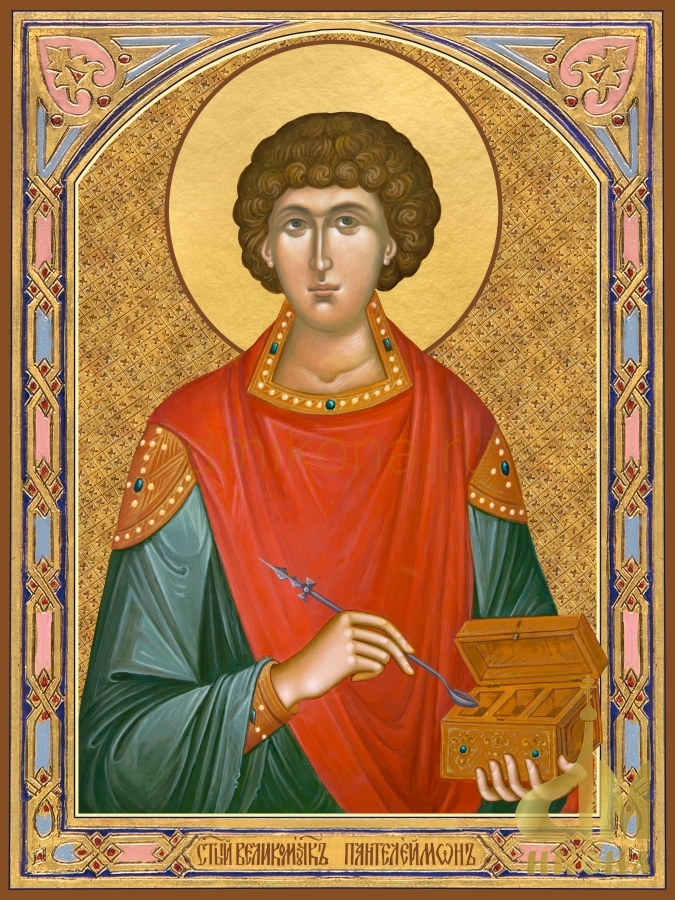 Современная православная икона "Пантелеимон великомученик" - купить оптом или в розницу.