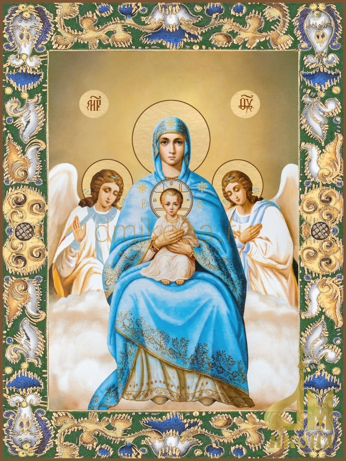 Современная православная икона Пресвятой Богородицы "Всецарица" - купить оптом или в розницу.