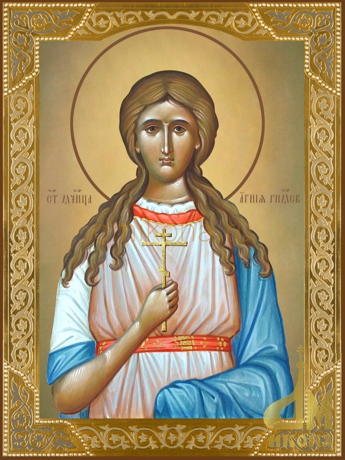 Современная православная икона "Святая мученица Агния Римская" - купить оптом или в розницу.