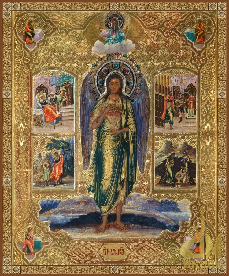 Современная православная икона "Иоанн Предтеча с житием" - купить оптом или в розницу.