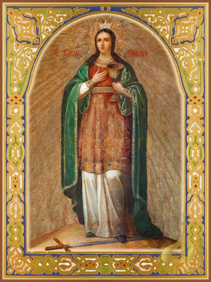 Современная православная икона "Святая великомученица Варвара" - купить оптом или в розницу.