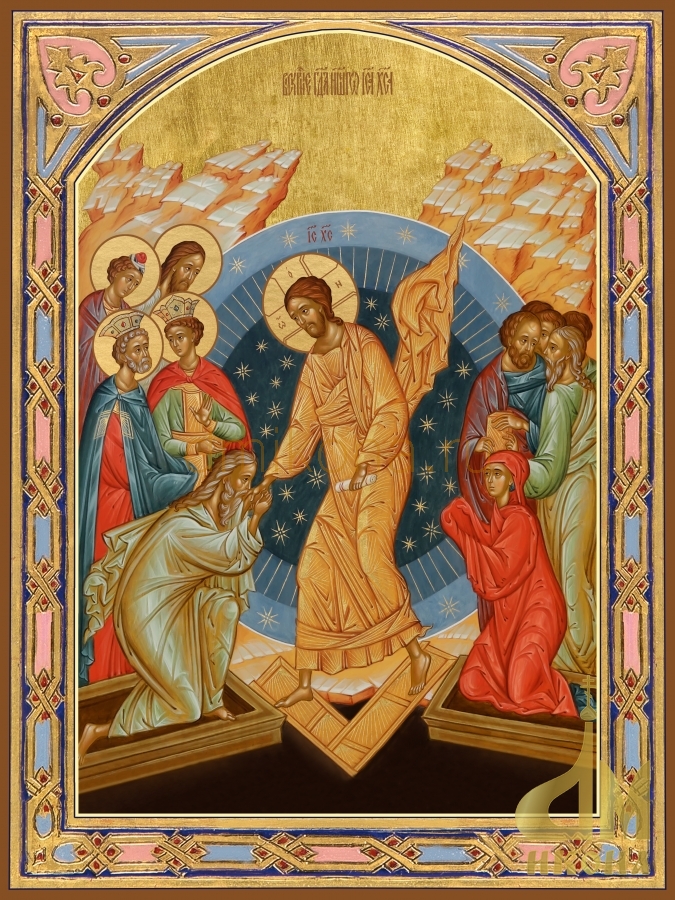 Современная православная икона "Воскресение Иисуса Христа" - купить оптом или в розницу.