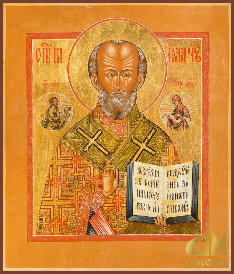 Старинная православная икона "Николай Чудотворец" - купить оптом