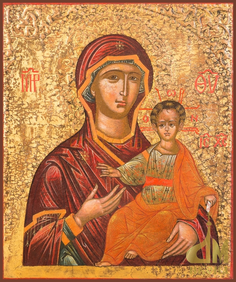 Старинная православная икона "Одигитрия" - купить оптом