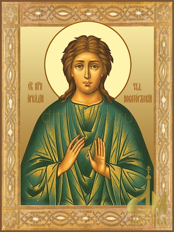 Купить икону или купить оптом православную икону "Аркадий Новоторжский (Вяземский), преподобный".