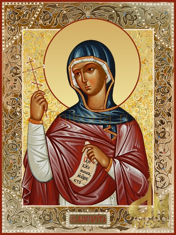 Современная православная икона "Маргарита (Марина) Антиохийская" - купить иконы оптом или купить иконы.
