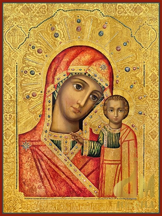Старинная православная икона Божией Матери "Казанская" - купить оптом или в розницу.