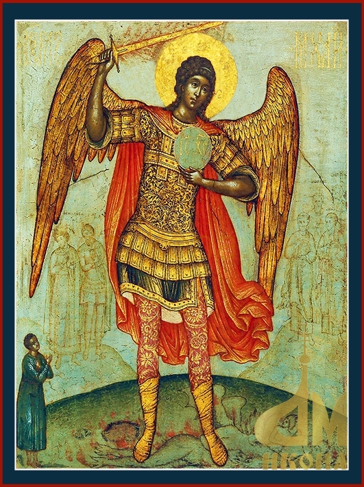 Старинная православная икона "Архангел Михаил" - купить оптом или в розницу.