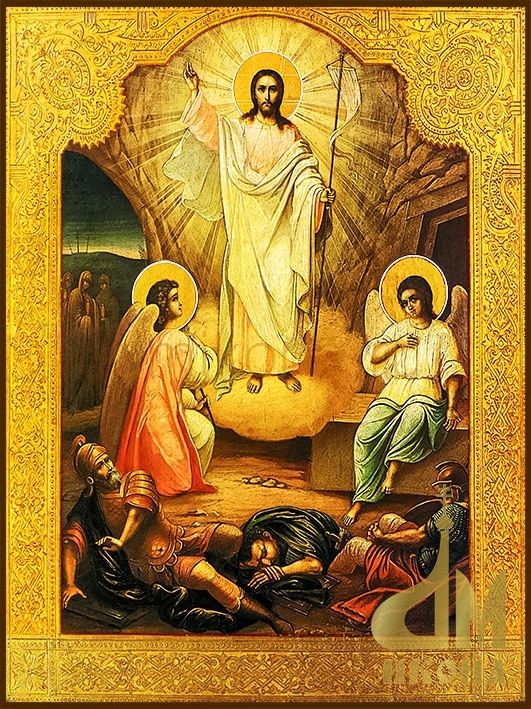 Современная православная икона "Воскресение Господа нашего Иисуса Христа" - купить оптом или в розницу.