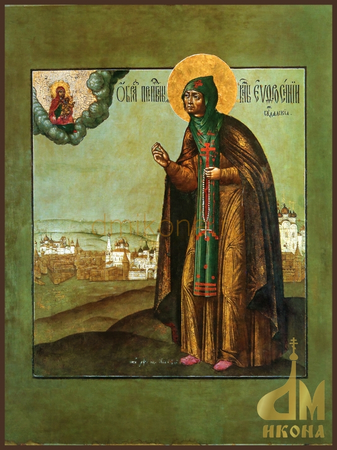 Старинная православная икона "Евфросиния Суздальская, преподобная "- купить иконы оптом
