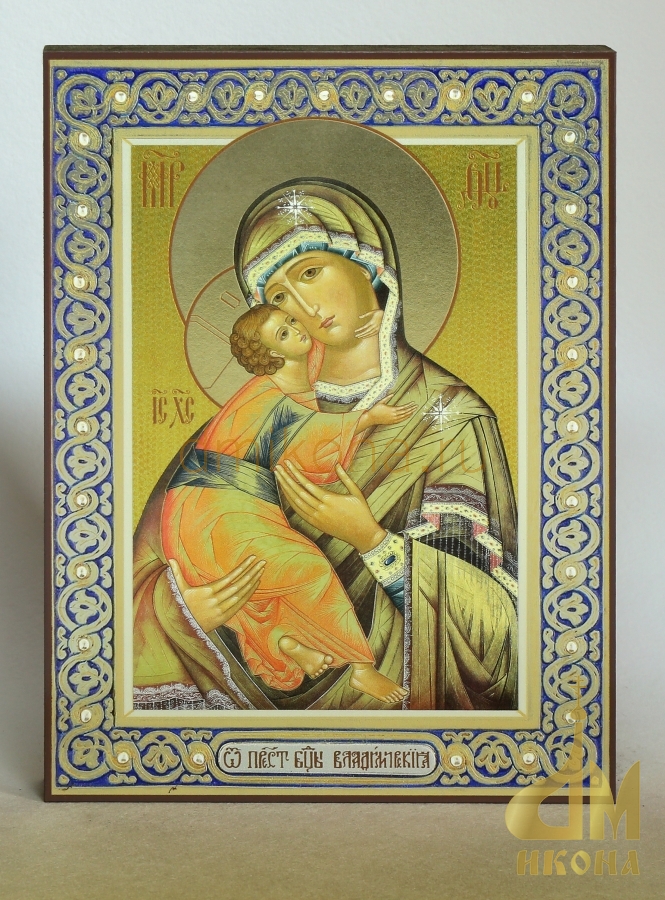 Современная православная икона "Владимирская икона Божией Матери" - купить оптом