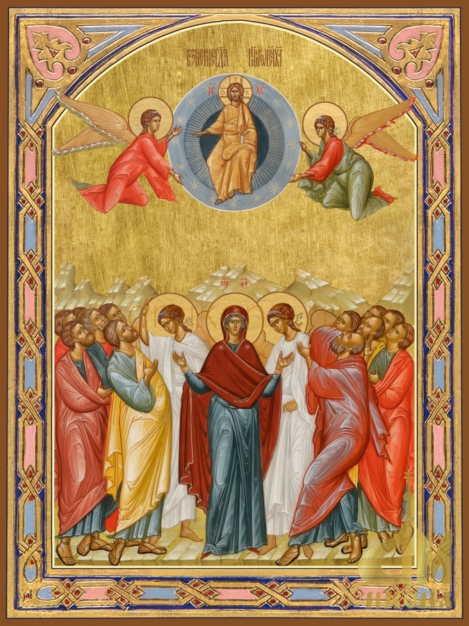 Современная православная икона "Вознесение Господне" - купить оптом или в розницу.