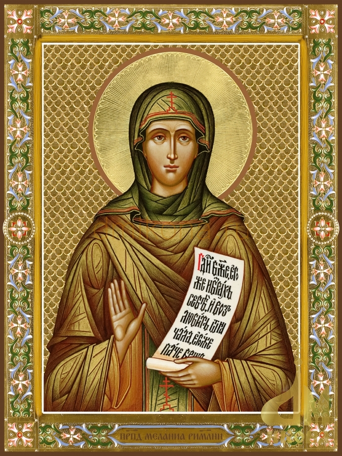 Современная православная икона "Святая преподобная Мелания Римляныня" - купить оптом или в розницу.