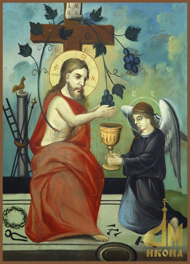 Старинная православная икона "Спас Истинная Лоза" - купить оптом или в розницу