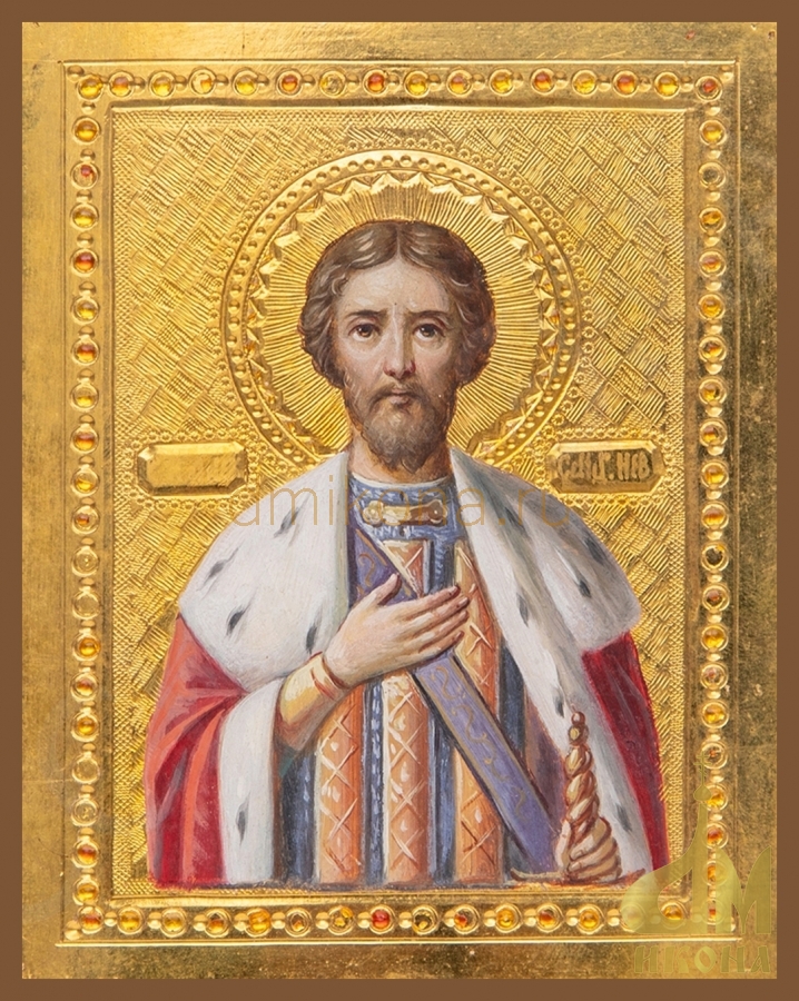 Старинная православная икона "Святой благоверный Александр Невский" - купить оптом или в розницу.