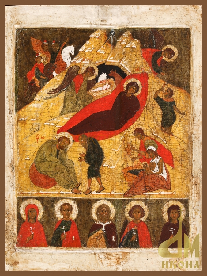 Старинная православная икона "Рождество Христово" - купить оптом или в розницу.